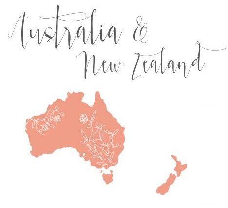 map of Australia and New Zealand