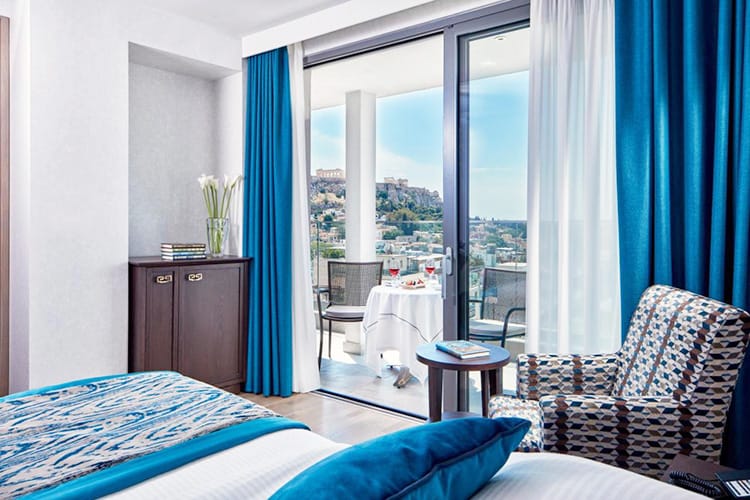 Electra Metropolis Athens hotels with rooftop pools, bedroom